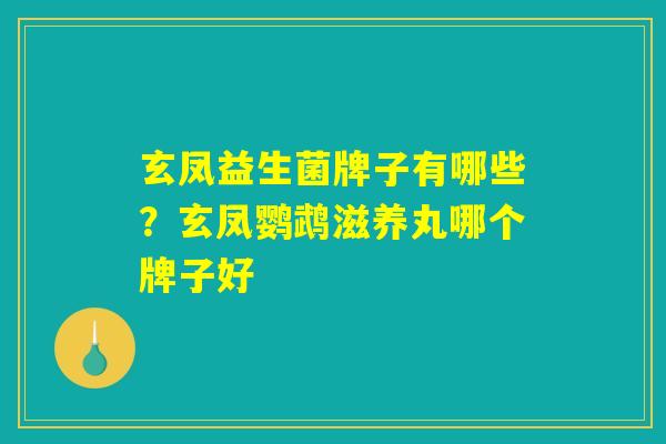 玄凤益生菌牌子有哪些？玄凤鹦鹉滋养丸哪个牌子好