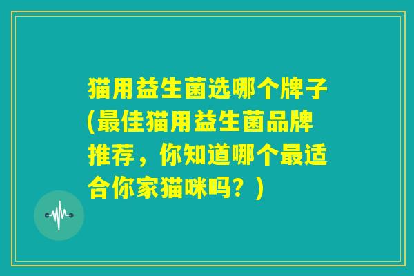 猫用益生菌选哪个牌子(最佳猫用益生菌品牌推荐，你知道哪个最适合你家猫咪吗？)