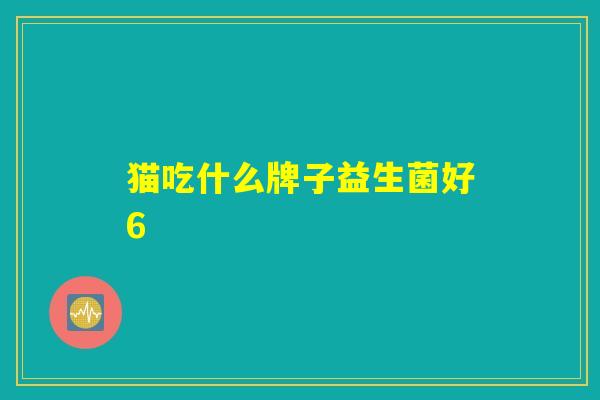 猫吃什么牌子益生菌好6