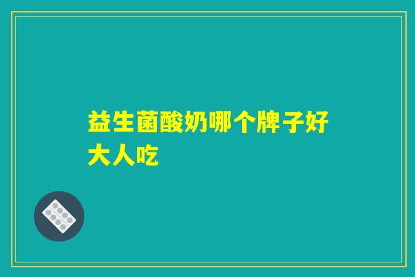 益生菌酸奶哪个牌子好大人吃
