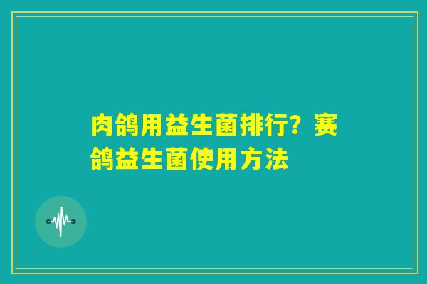 肉鸽用益生菌排行？赛鸽益生菌使用方法