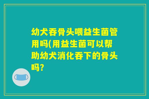 幼犬吞骨头喂益生菌管用吗(用益生菌可以帮助幼犬消化吞下的骨头吗? 幼犬吞骨头喂益生菌管用吗(用益生菌可以帮助幼犬消化吞下的骨头吗?