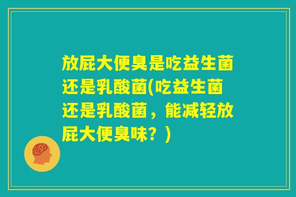 放屁大便臭是吃益生菌还是乳酸菌(吃益生菌还是乳酸菌，能减轻放屁大便臭味？)