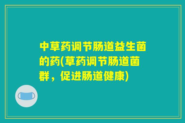 中草药调节肠道益生菌的药(草药调节肠道菌群，促进肠道健康)