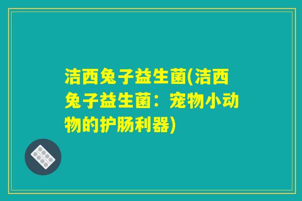 洁西兔子益生菌(洁西兔子益生菌：宠物小动物的护肠利器)