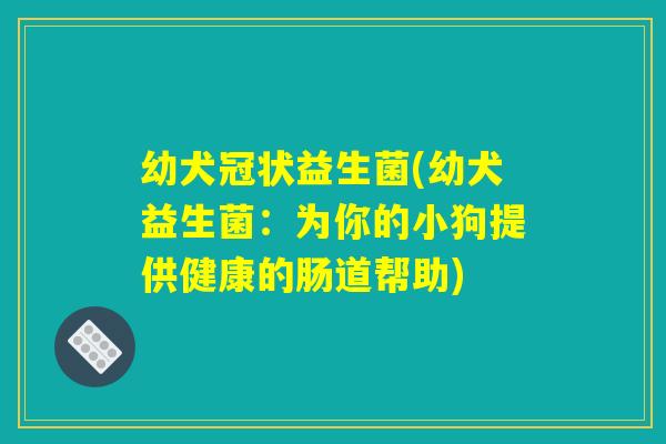 幼犬冠状益生菌(幼犬益生菌：为你的小狗提供健康的肠道帮助)